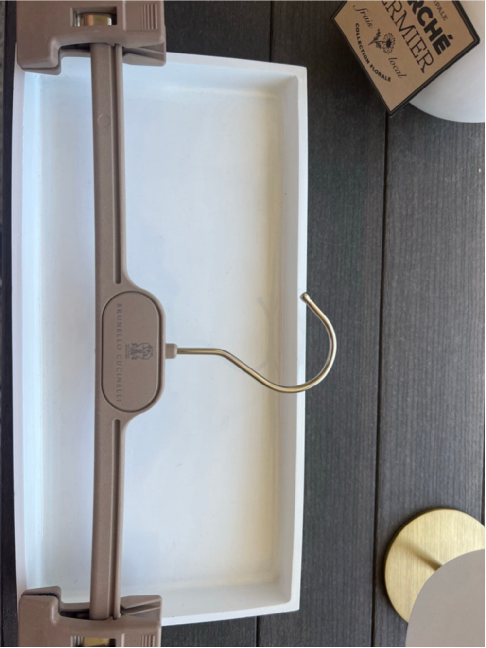 Unisex Brunello Cucinelli Storage Hanger One Size Taupe Gold